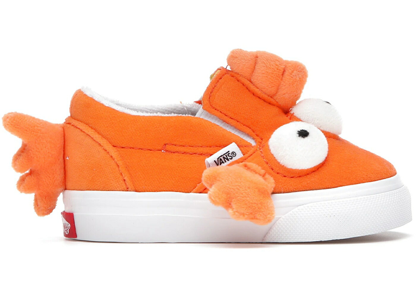 ヴァンズ バンズ スリッポン 橙 オレンジ色 白いこと 白いこと お坊っちゃん キッズ VANS SLIP-ON V THE SIMPSONS FISH BLINKY (TD) / ORANGE WHITE