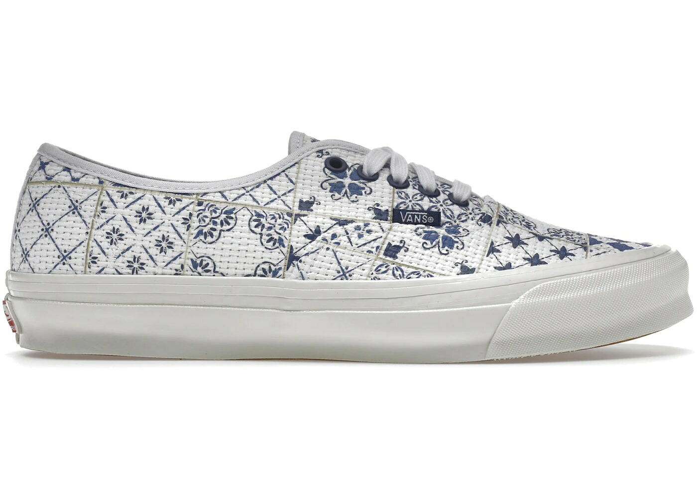ヴァンズ バンズ オーセンティック 白色 ホワイト 青色 ブルー スニーカー ユニセックス VANS OG AUTHENTIC LX KITH AZULEJO TILE / WHITE BLUE メンズ｜スニケス
