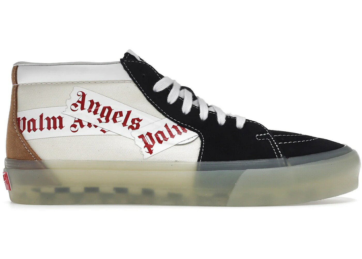 ヴァンズ バンズ ボルト エンゼルス 黒色 ブラック 白色 ホワイト ベージュ スニーカー ユニセックス VANS VAULT SK8-MID LX PALM ANGELS BLACK WHITE BEIGE / NERO BEIGE メンズ
