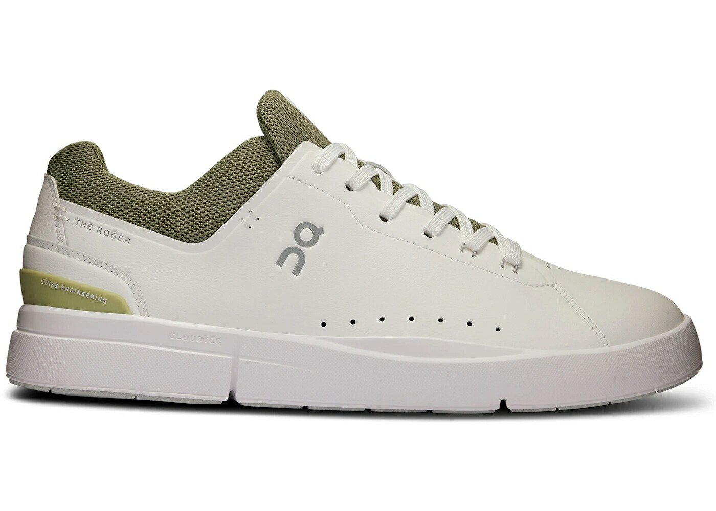 オン 白色 ホワイト オリーブ スニーカー メンズ ON THE ROGER ADVANTAGE WHITE OLIVE / WHITE OLIVE