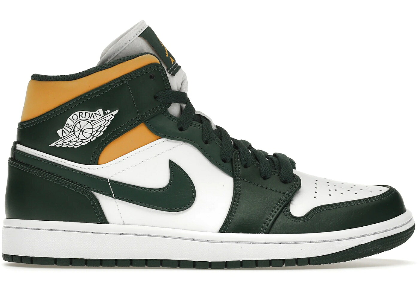ナイキ ジョーダン ミッド 緑 緑であること 白いこと 白いこと スニーカー メンズ JORDAN 1 MID SONICS (2021) / NOBLE GREEN POLLEN WHITE