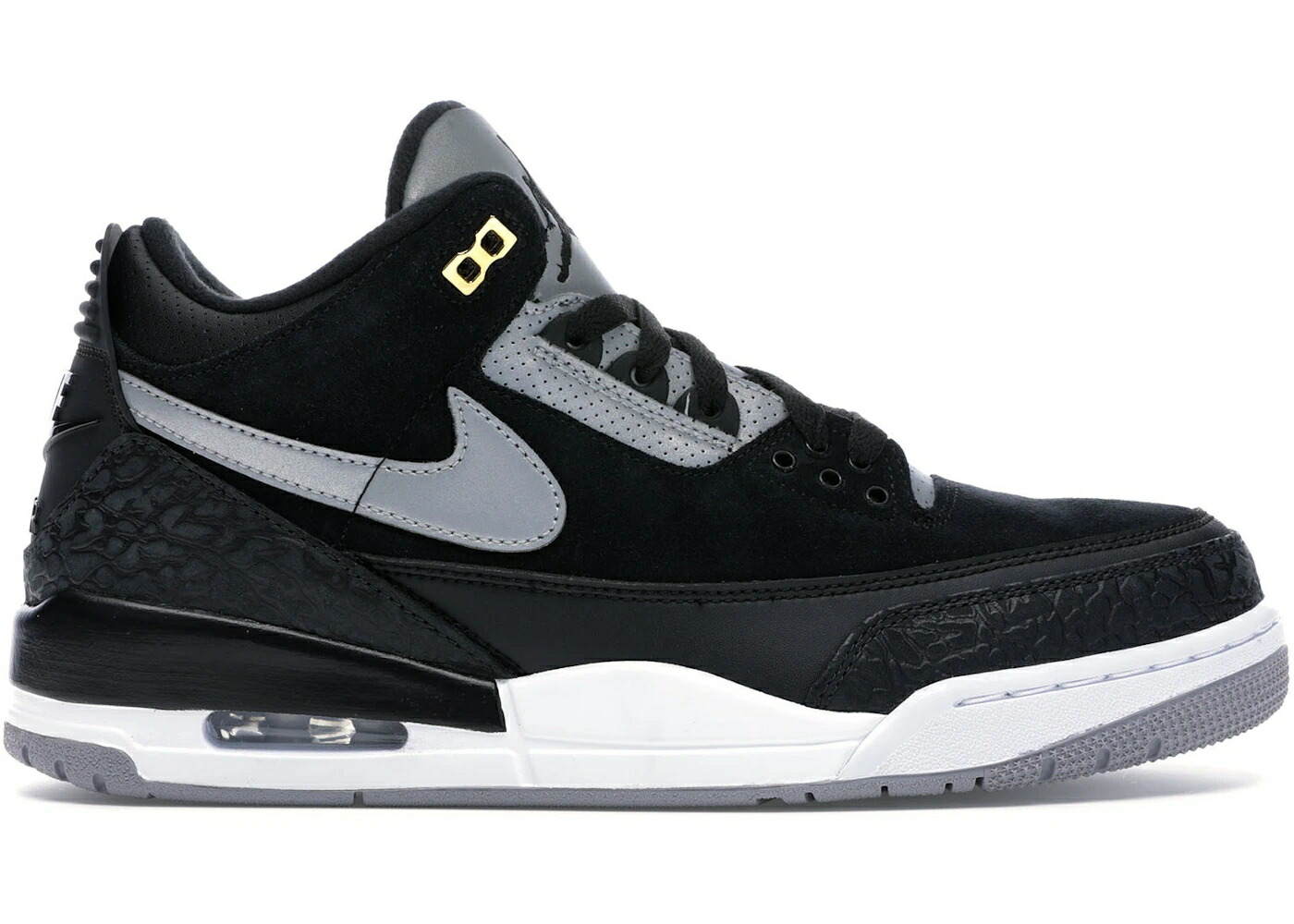 ナイキ ジョーダン 黒色 ブラック 灰色 シメント ゴールド グレー スニーカー メンズ JORDAN 3 RETRO TINKER BLACK CEMENT GOLD / BLACK CEMENT GREY METALLIC GOLD