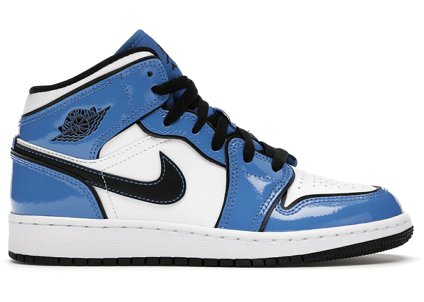 ナイキ ジョーダン ミッド 青色 ブルー 黒色 ブラック 白色 ホワイト ジュニア キッズ JORDAN 1 MID SIGNAL BLUE (GS) / SIGNAL BLUE BLACK WHITE ベビー マタニティ スニーカー 27,010円
