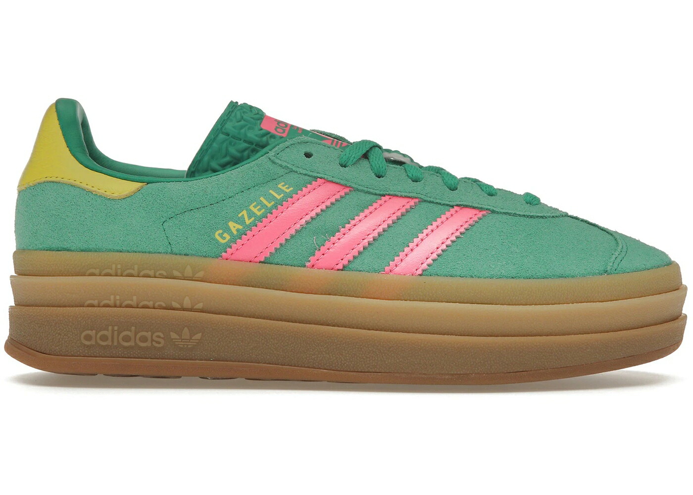 アディダス ガゼル コート 緑 グリーン ピンク ピュア WOMEN スニーカー レディース ADIDAS GAZELLE BOLD COURT GREEN LUCID PINK (WOMEN) / COURT GREEN LUCID PINK PURE