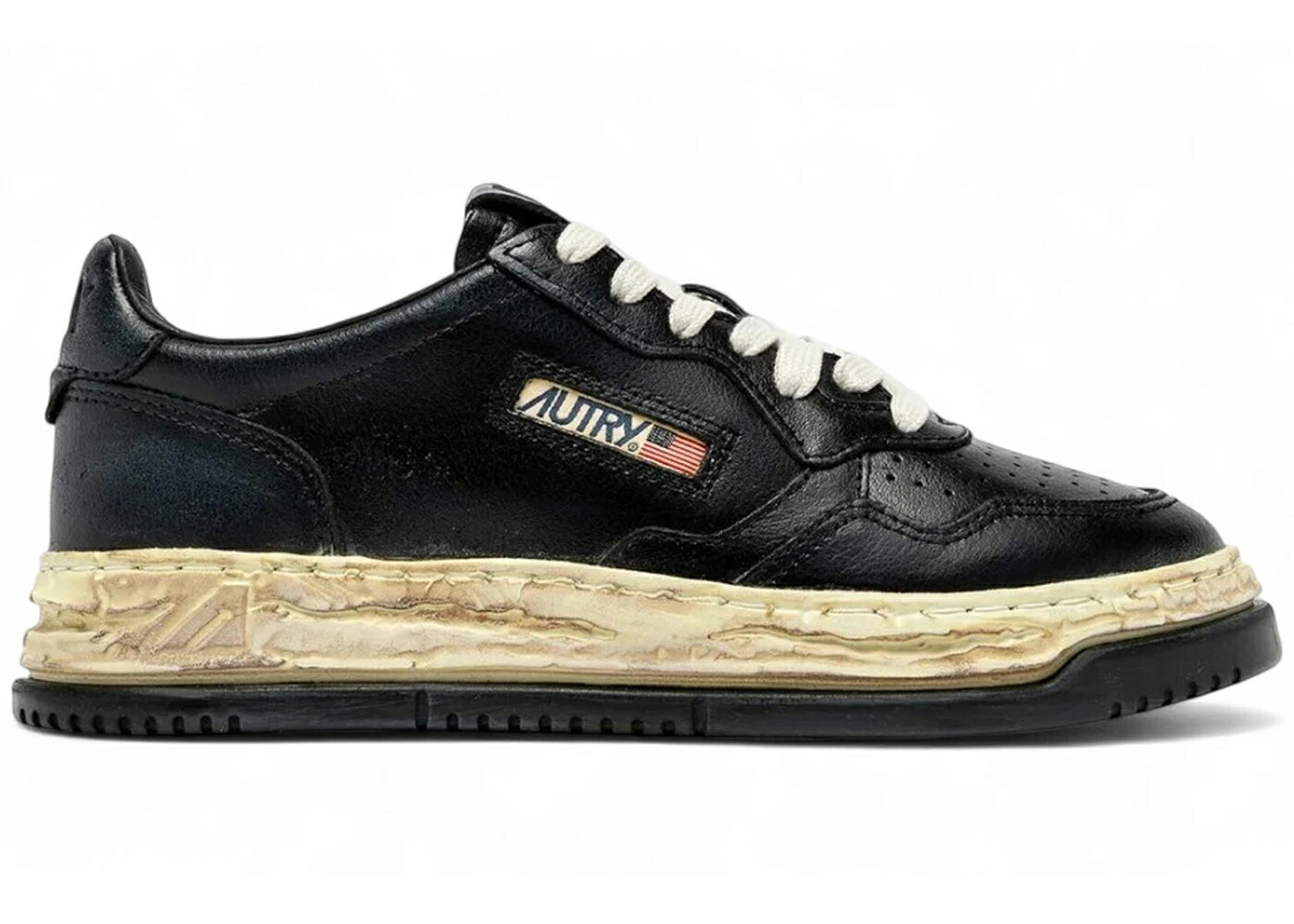 ビンテージ ヴィンテージ ジェネラル 黒色 ブラック スニーカー メンズ AUTRY MEDALIST LOW SUPER VINTAGE MAISON MIHARA YASUHIRO GENERAL SCALE BLACK /