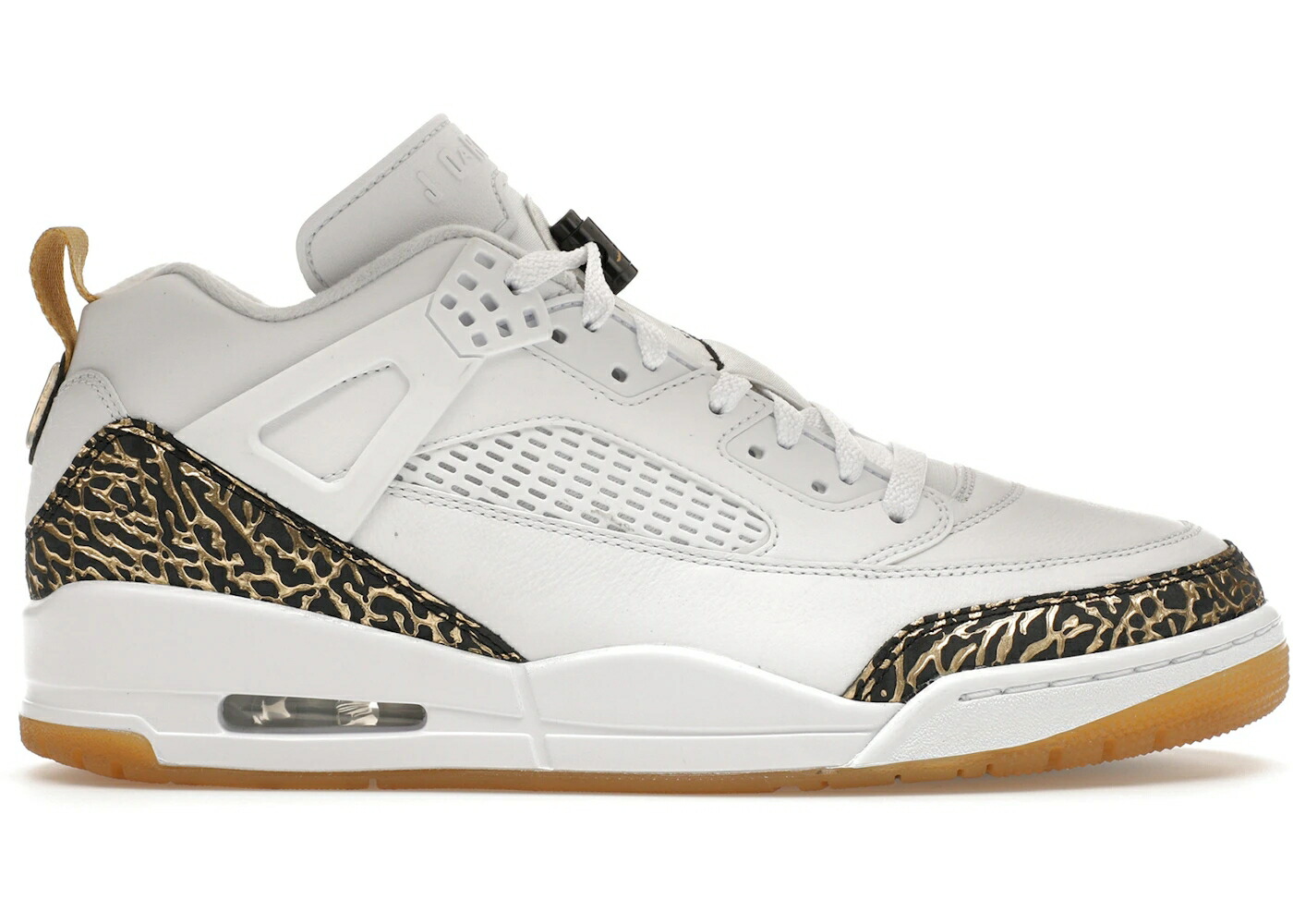 ナイキ ジョーダン 白色 ホワイト ゴールド 黒色 ブラック スニーカー メンズ JORDAN SPIZIKE LOW WHITE METALLIC GOLD / WHITE BLACK METALLIC GOLD