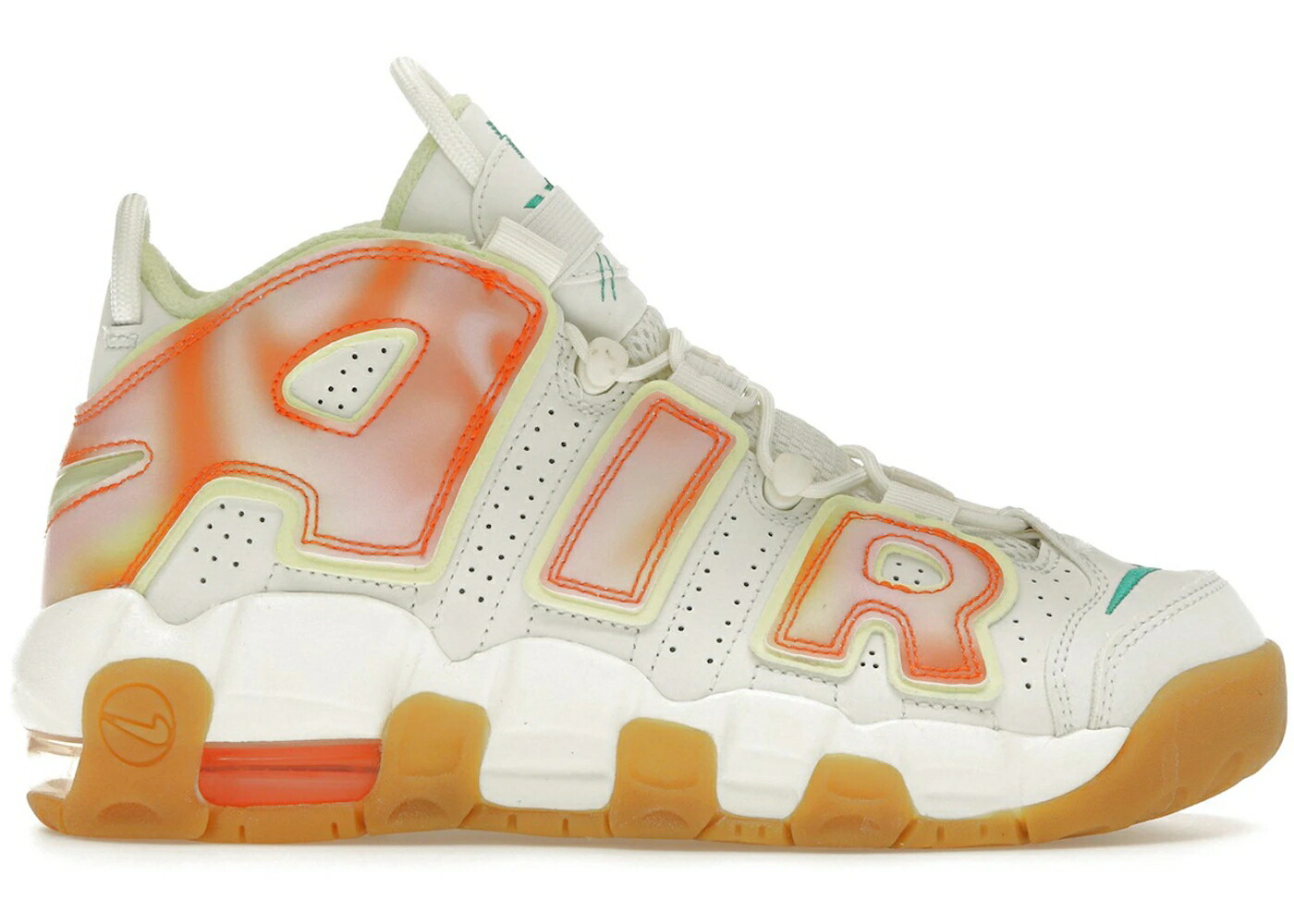 ナイキ 引き上げるペース 緑 緑であること エアモアアップテンポ モアテン 御坊っちゃん キッズ NIKE AIR MORE UPTEMPO EVERYTHING YOU NEED (GS) / SAIL LUMINOUS GREEN GUM LIGHT もの言う花 マタニティ スニーカー