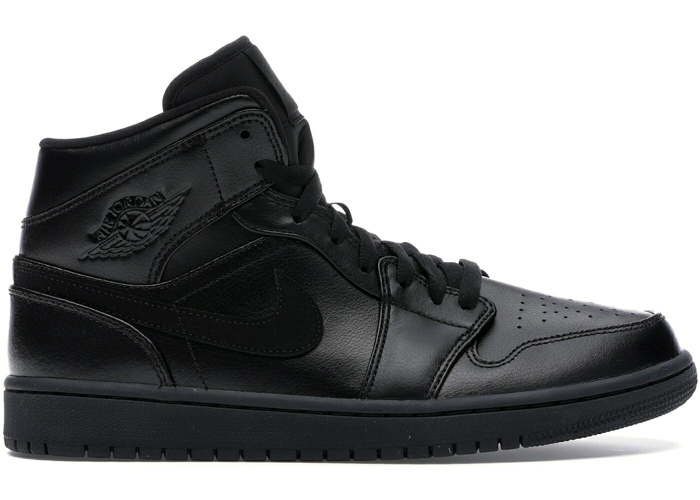 ナイキ ジョーダン ミッド 黒いこと 黒いこと スニーカー メンズ JORDAN 1 MID BLACK / BLACK BLACK BLACK
