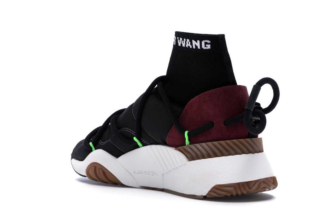 adidas aw puff trainer alexander wang core black solar green