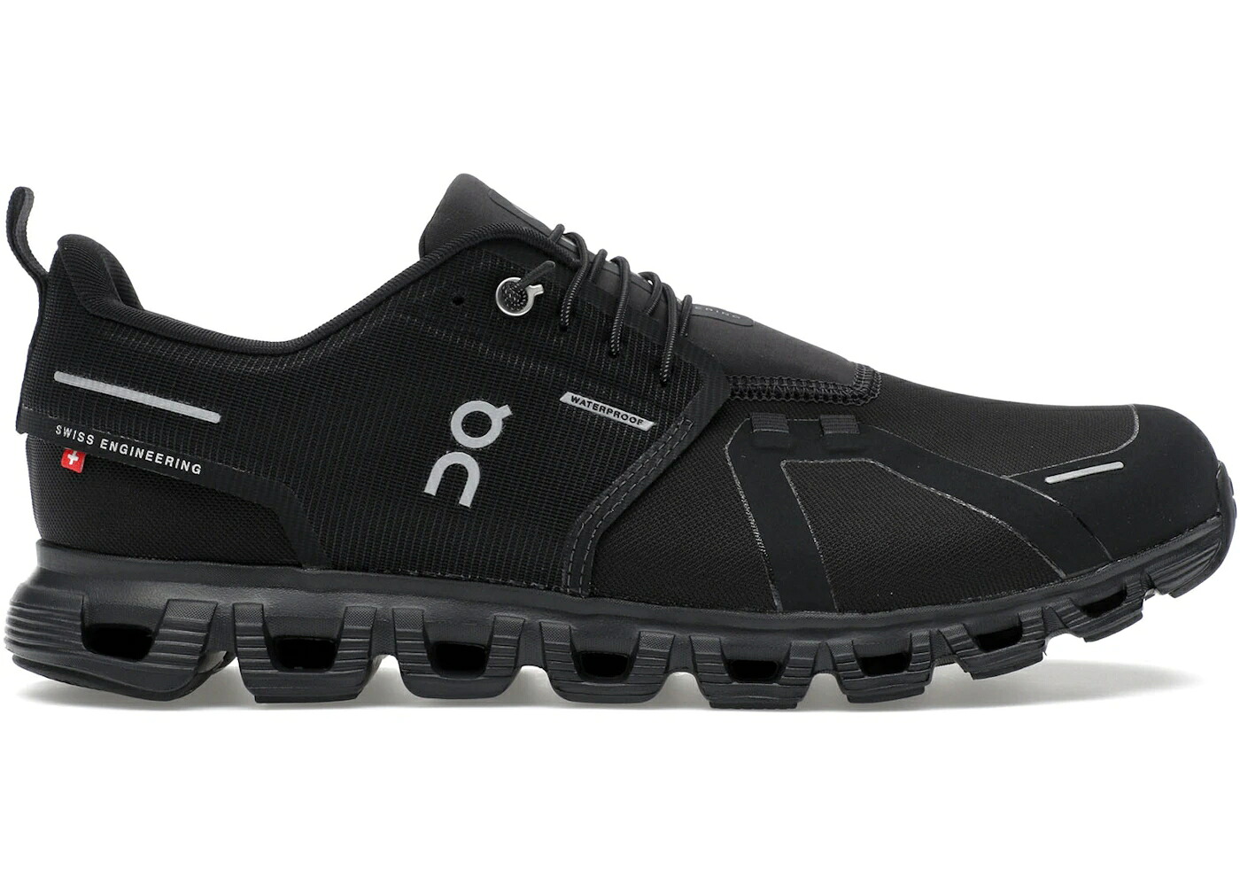 オン 黒色 ブラック スニーカー メンズ ON RUNNING CLOUD 6 WATERPROOF ALL BLACK / BLACK BLACK