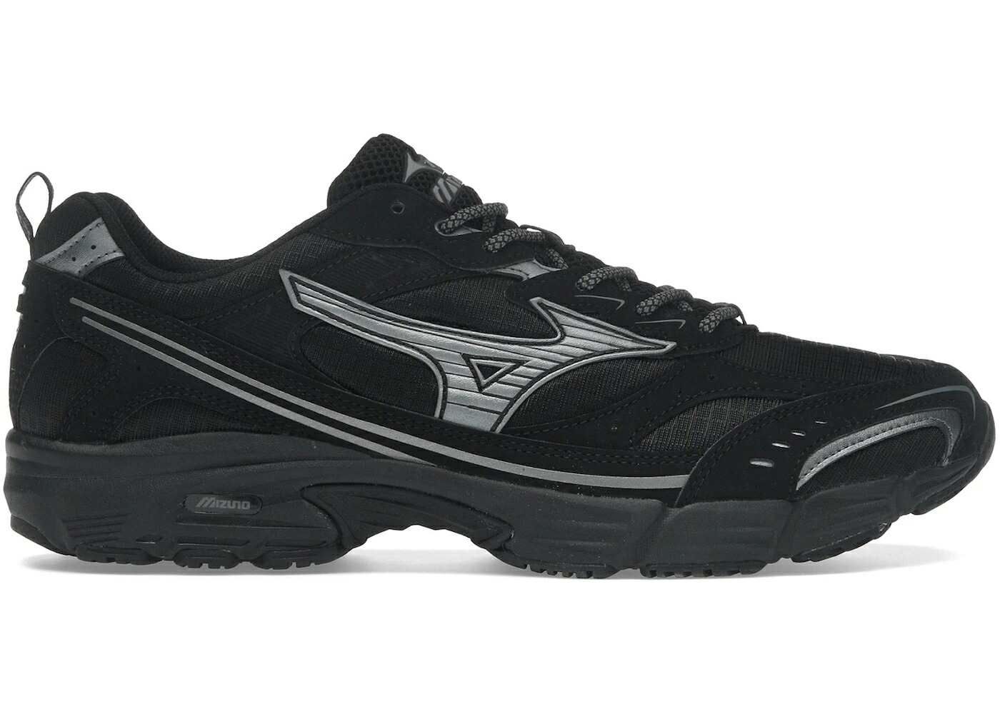 ミズノ 黒色 ブラック 灰色 グレー スニーカー メンズ MIZUNO MXR OG BLACK METALLIC GREY / BLACK METALLIC GREY