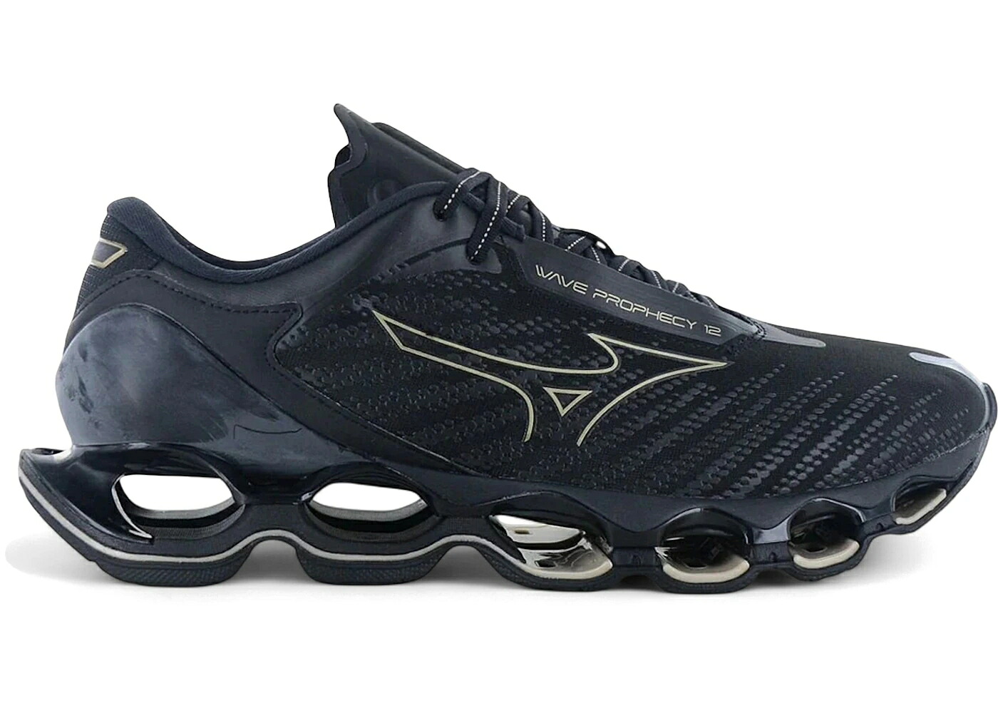 ミズノ 縮くれる ウェイブ プロフェシー 黒いこと 黒いこと ゴールド スニーカー メンズ MIZUNO WAVE PROPHECY 12 BLACK GOLD / BLACK GE GOLD
