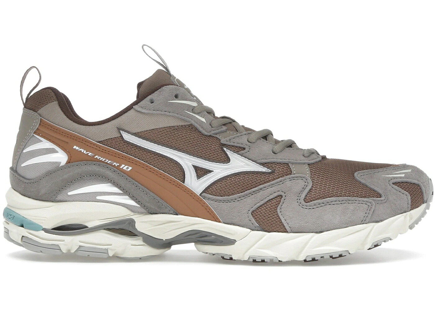 ミズノ 縮くれる ウェイブ 白いこと 白いこと スニーカー メンズ MIZUNO WAVE RIDER 10 FOSSIL WHITE THRUSH / FOSSIL WHITE THRUSH