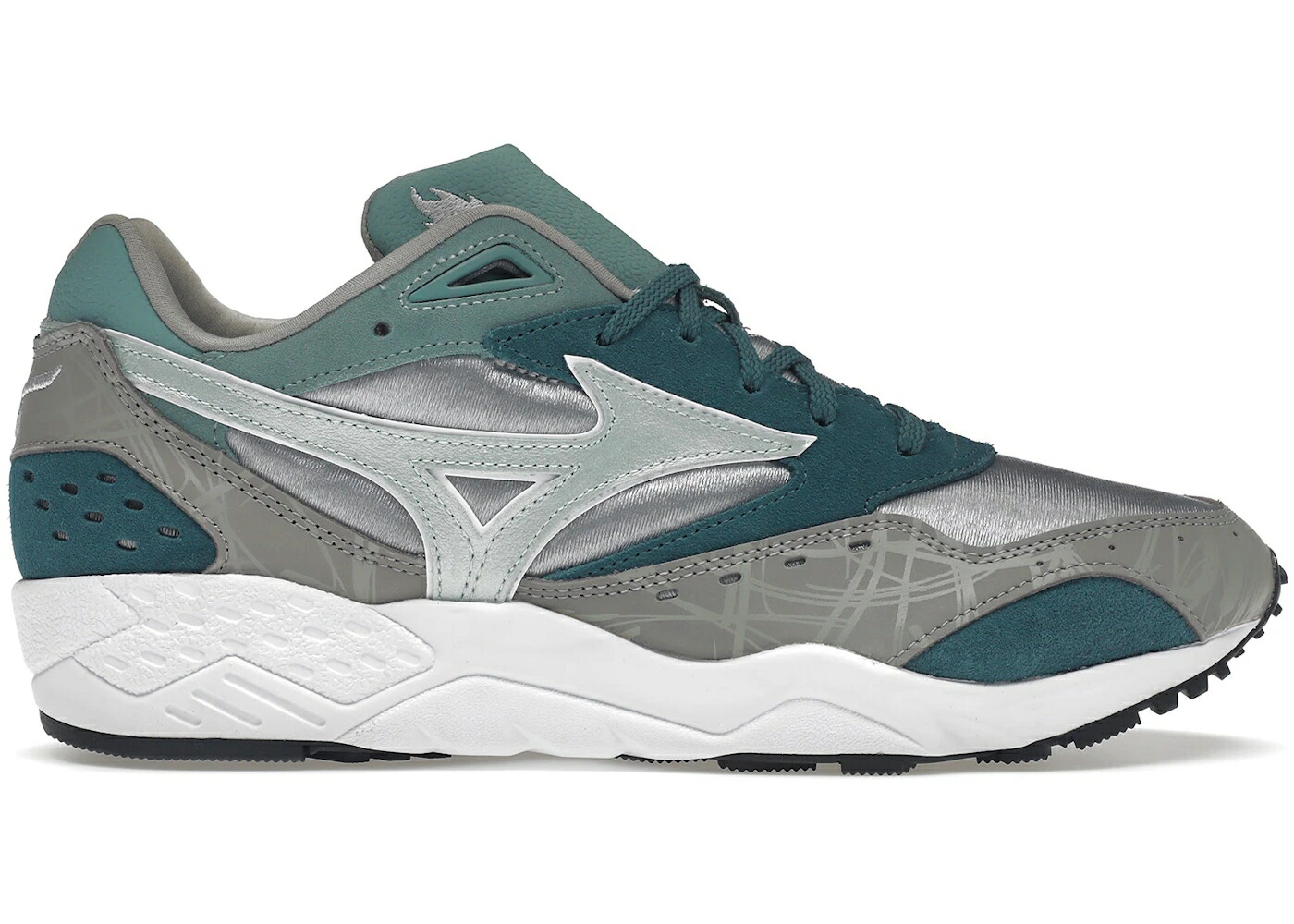 ミズノ 銀色 シルバー スニーカー メンズ MIZUNO CONTENDER HANON GRAMPUS DOLPHIN / SILVER TROOPER EVERGREEN