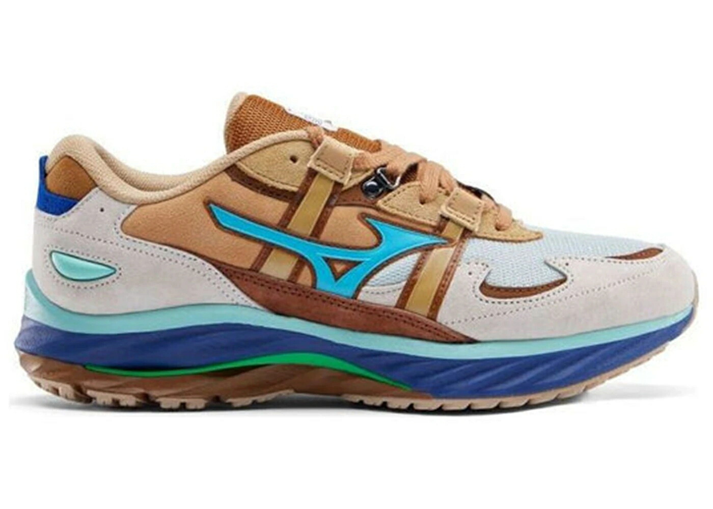 ミズノ ウェーブ ウェイブ ベージュ 青色 ブルー 茶色 ブラウン スニーカー メンズ MIZUNO WAVE RIDER BETA DIGAWEL / BEIGE BLUE BROWN 55,260円