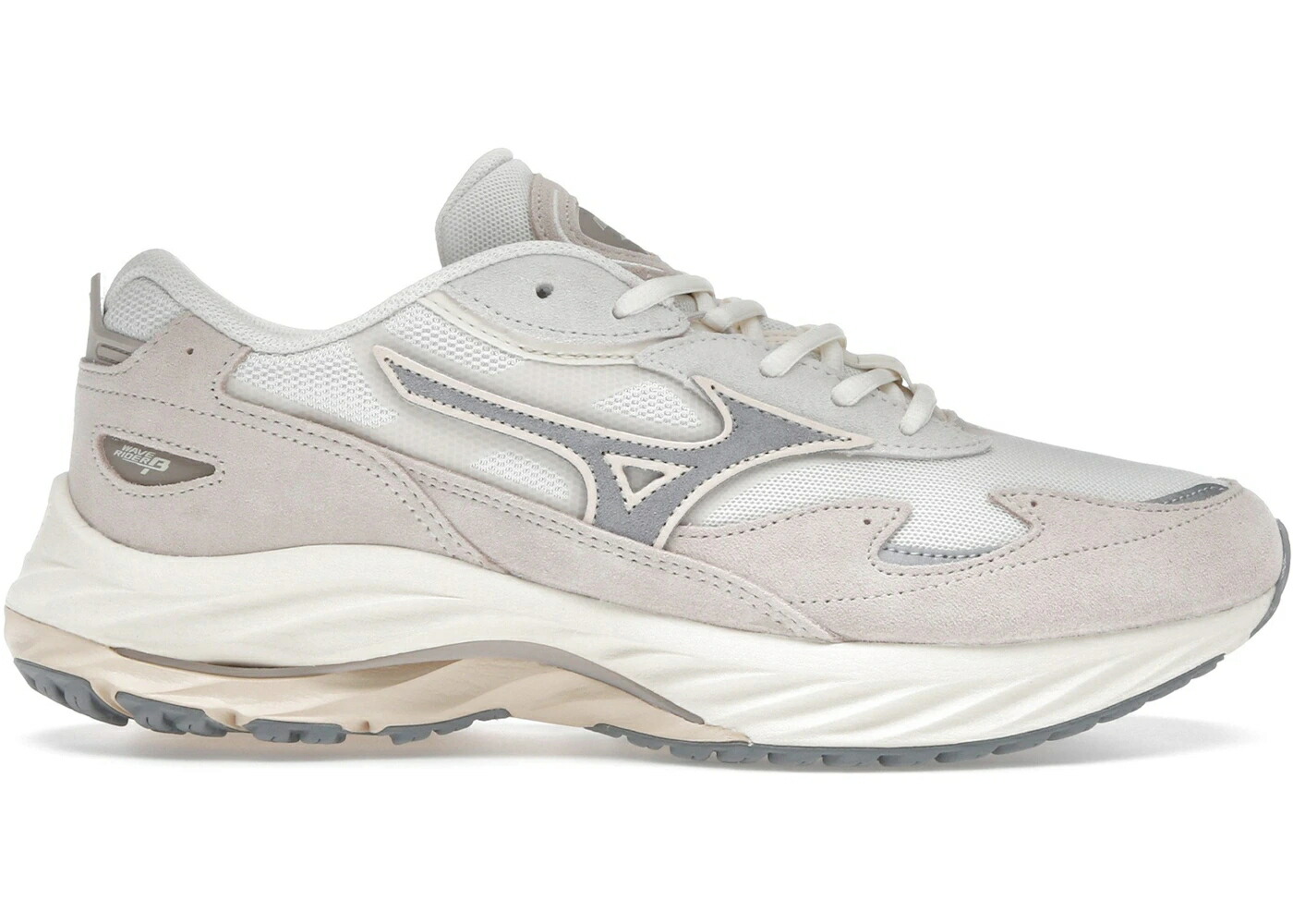ミズノ ウェーブ ウェイブ 白色 ホワイト 砂色 サンド アルティメイト 灰色 グレー スニーカー メンズ MIZUNO WAVE RIDER BETA WHITE SAND / WHITE SAND ULTIMATE GREY