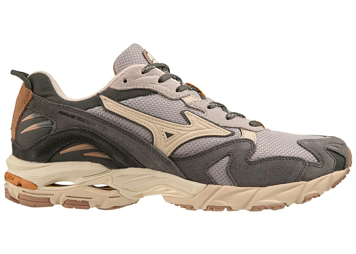 ミズノ 縮くれる ウェイブ 薄墨色 薄墨色 スニーカー メンズ MIZUNO WAVE RIDER 10 OPAL GREY PUMPKIN SPICE / OPAL GREY OPAL GREY PUMPKIN