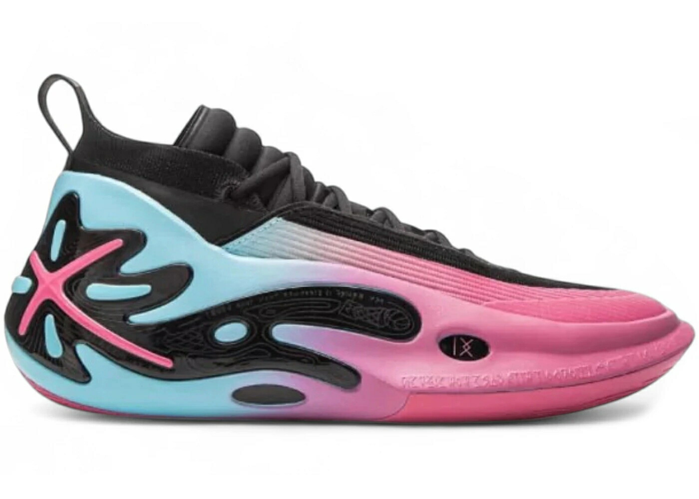 リーニン ウェイド マイアミ 黒いこと 黒いこと 青み 青色 サクラ色 スニーカー メンズ LI-NING WAY OF WADE 11 MIAMI VICE BLACK / BLACK BLUE PINK