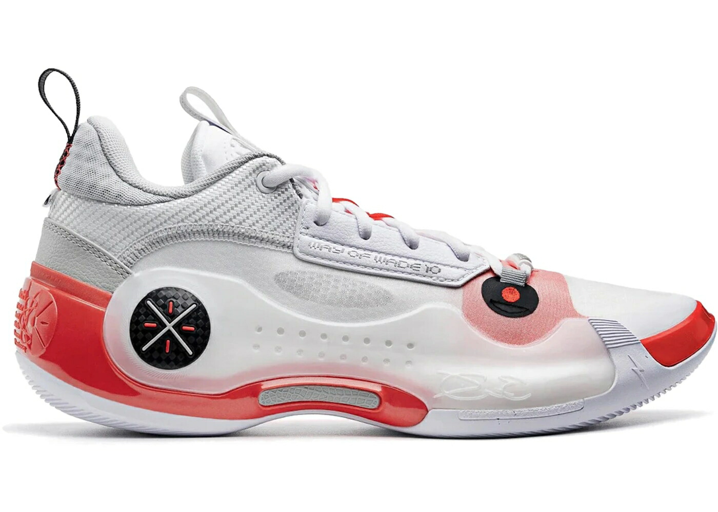 リーニン ウェイド 白色 ホワイト 赤 レッド スニーカー メンズ LI-NING WAY OF WADE 10 LOW OVERTOWN / WHITE RED