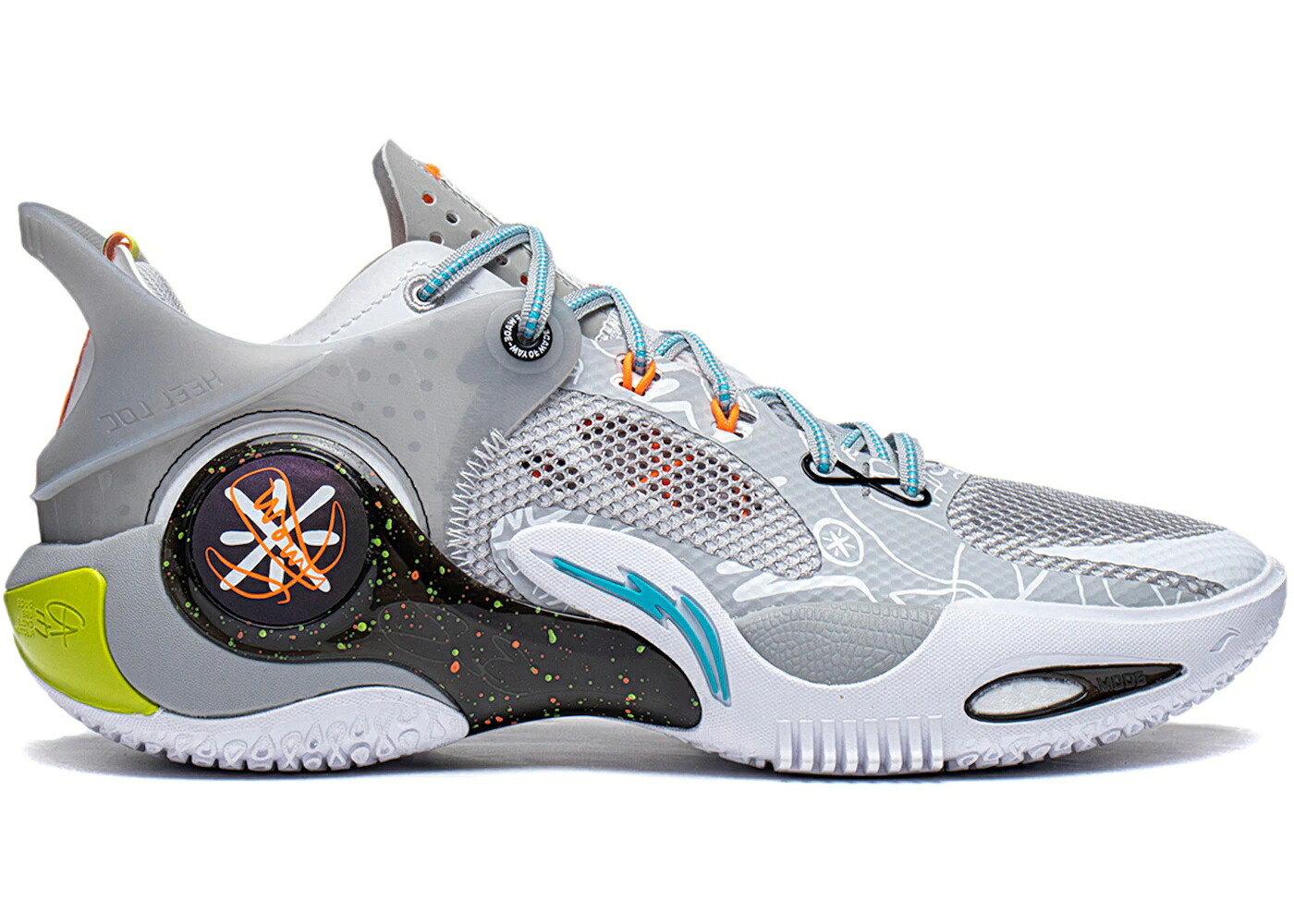 リーニン ウェイド 灰色 グレー 黒色 ブラック スニーカー メンズ LI-NING WADE FISSION 8 SE SALVENTIUS MOMENT / GREY BLACK