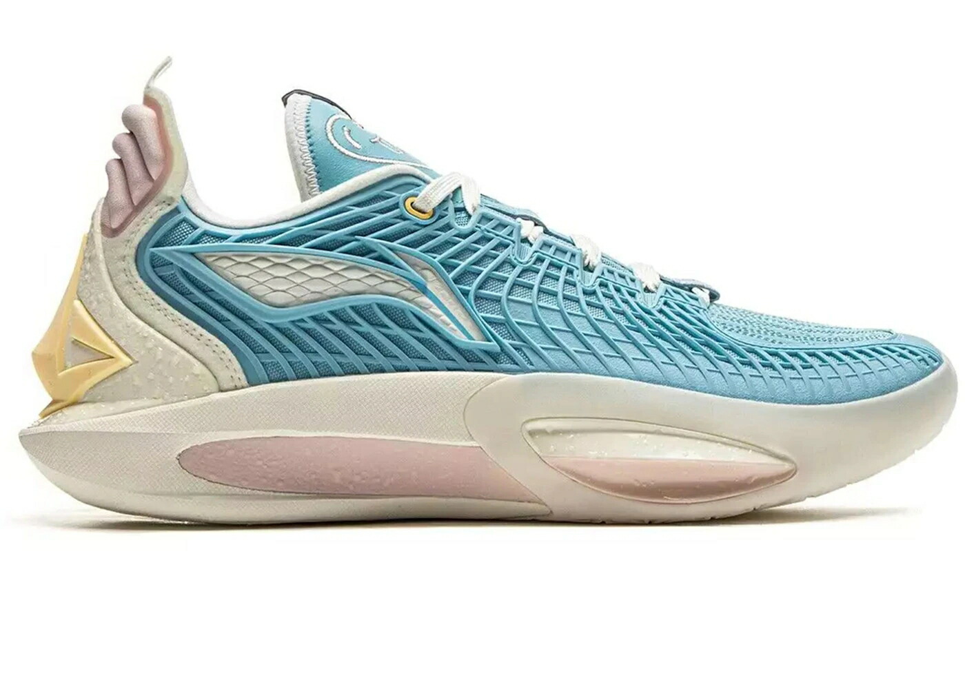 リーニン 皮膚軟化剤 青み 青色 ベージュ クリーム スニーカー メンズ LI-NING JIMMY BULTER JB3 ICE CREAM / BLUE BEIGE
