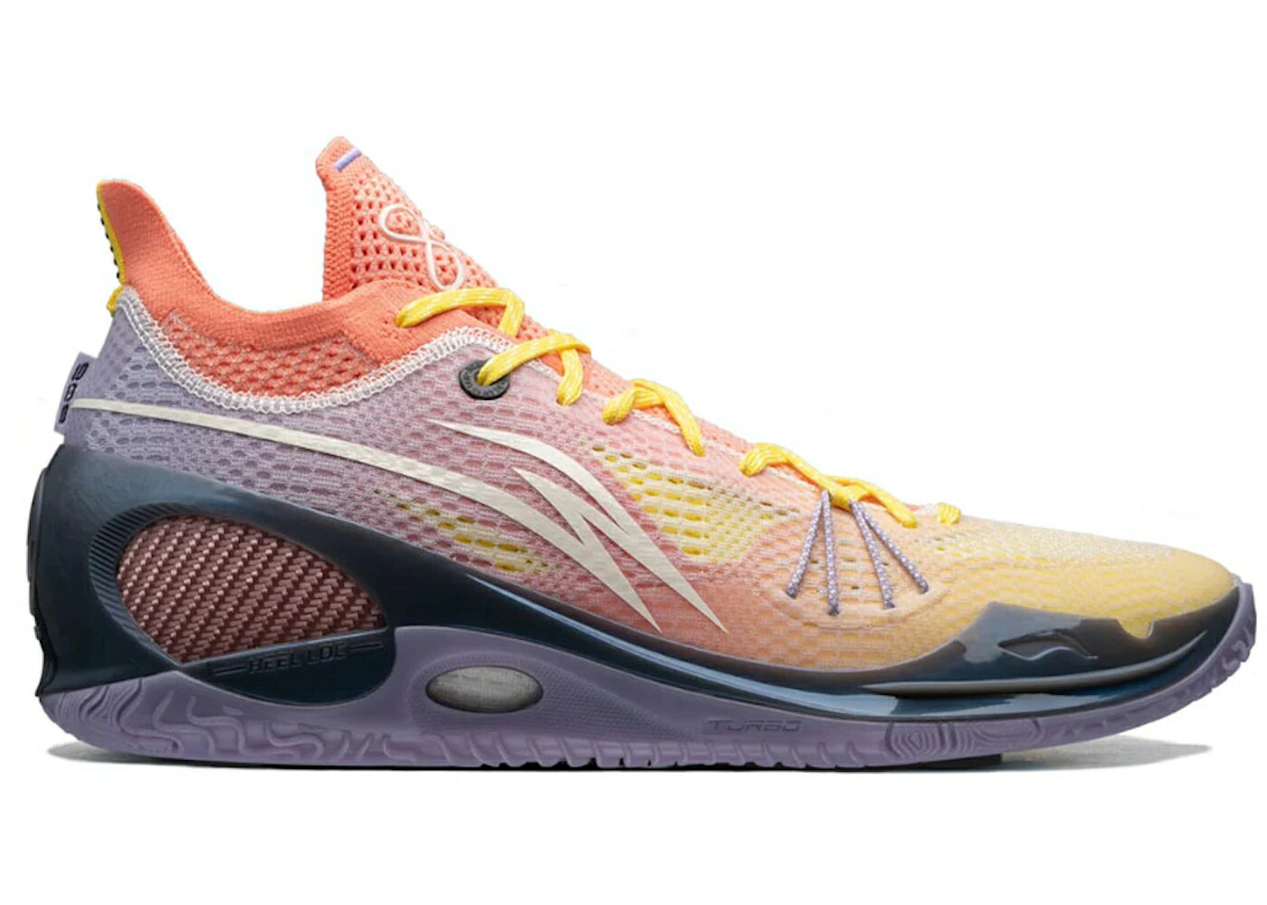 リーニン ウェイド ウルトラ 赤 レッド ピンク ローズ 紫 パープル スニーカー メンズ LI-NING WAY OF WADE 808 ULTRA V2 LOW MORNING SUN / RED CORAL PINK ROSE PURPLE