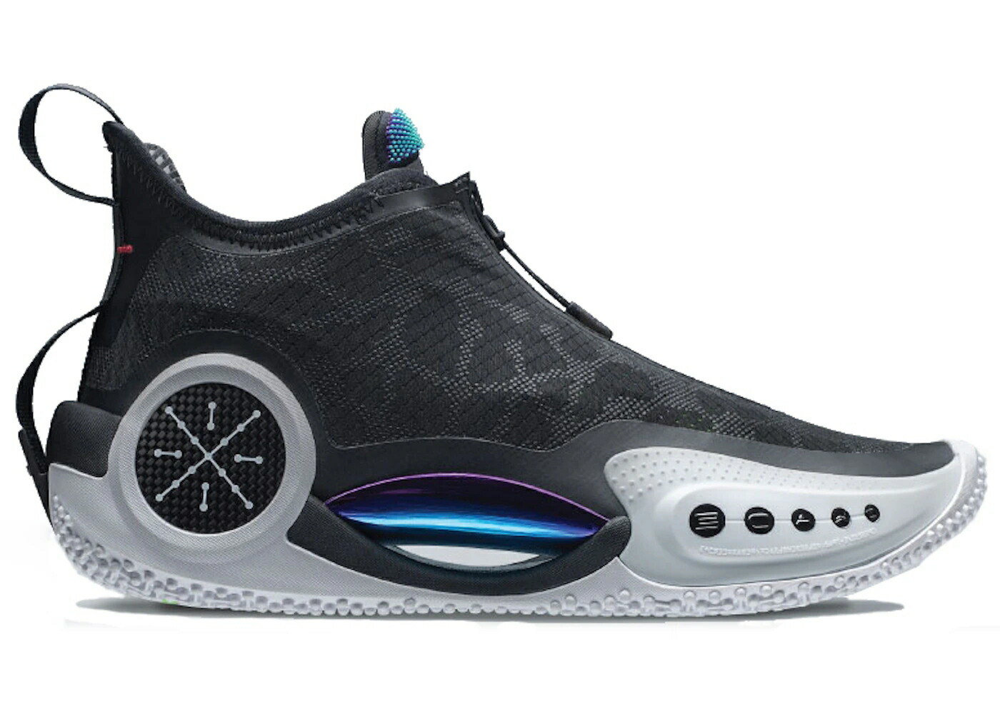 リーニン ウェイド 黒色 ブラック 灰色 グレー 青色 ブルー 紫 パープル スニーカー メンズ LI-NING WAY OF WADE 9 FIRST BORN ZAIRE / BLACK GREY BLUE PURPLE