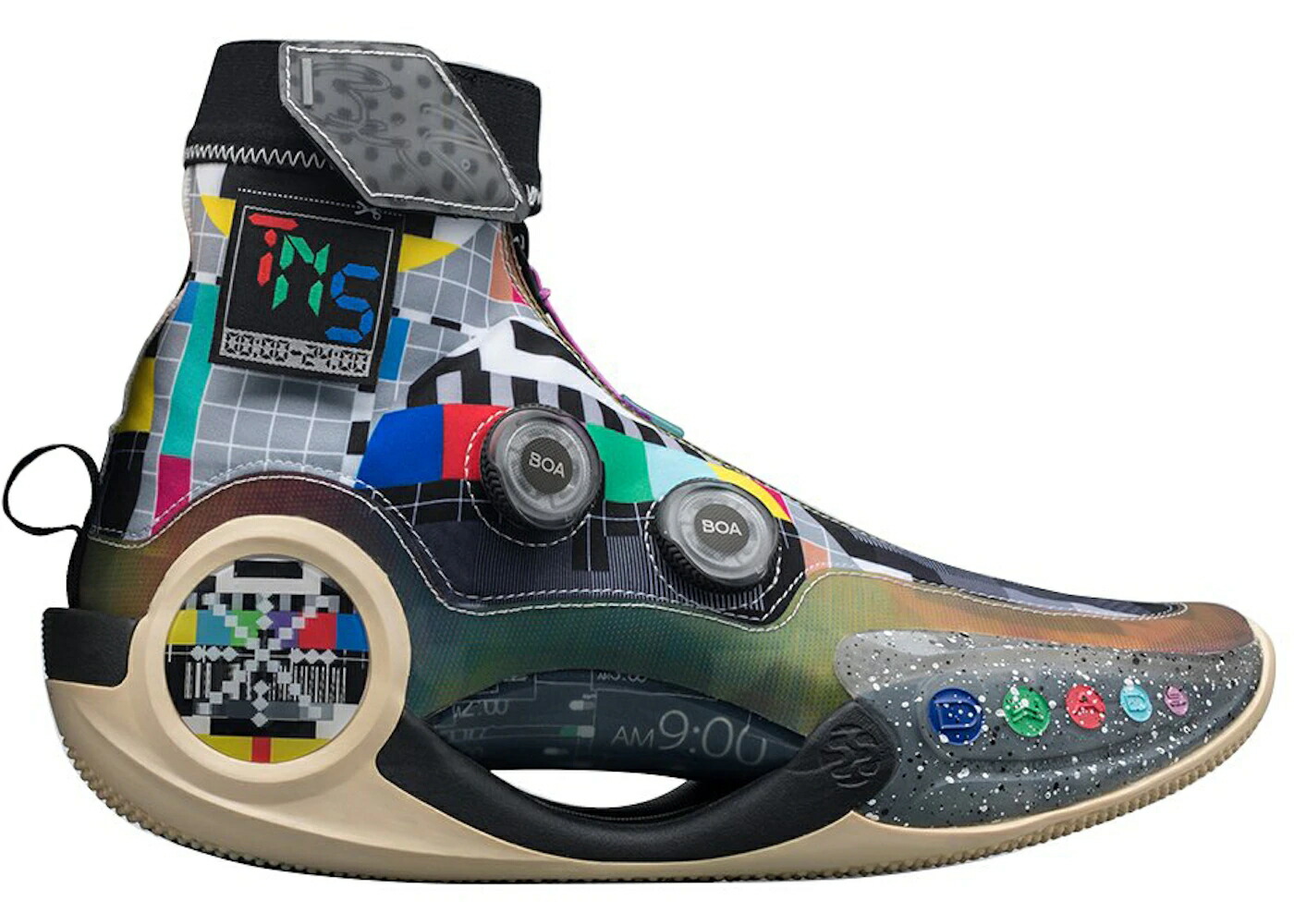 リーニン ウェイド チーム 黒色 ブラック ベージュ スニーカー メンズ LI-NING WAY OF WADE 9 INFINITY TEAM NO SLEEP / BLACK MULTI COLOR BEIGE 77,990円
