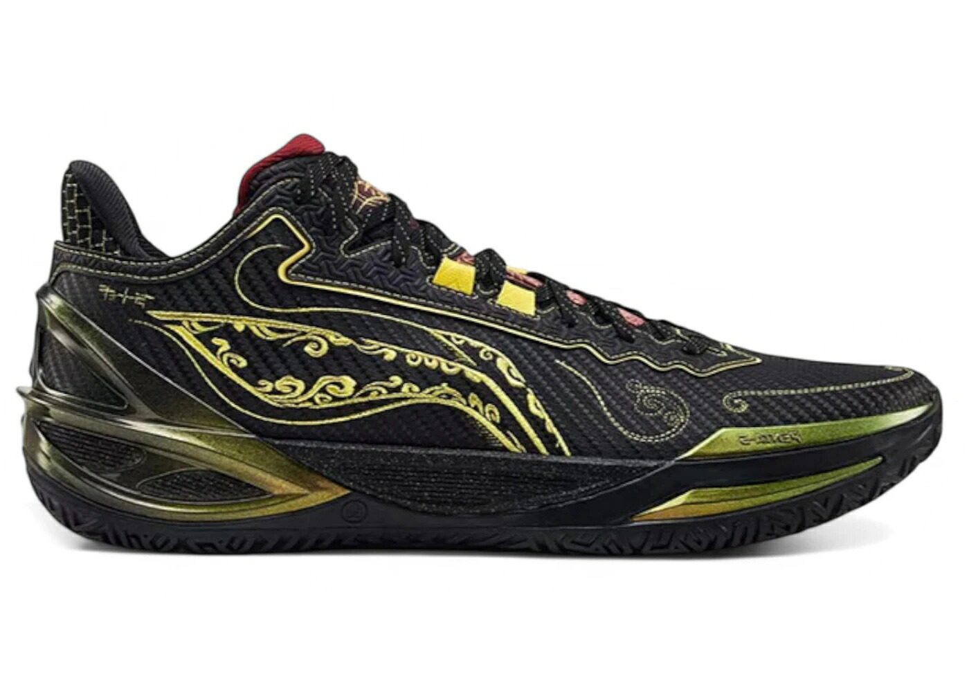 リーニン 黒いこと 黒いこと ゴールド スニーカー メンズ LI-NING LIREN 6 QI TIAN / BLACK GOLD