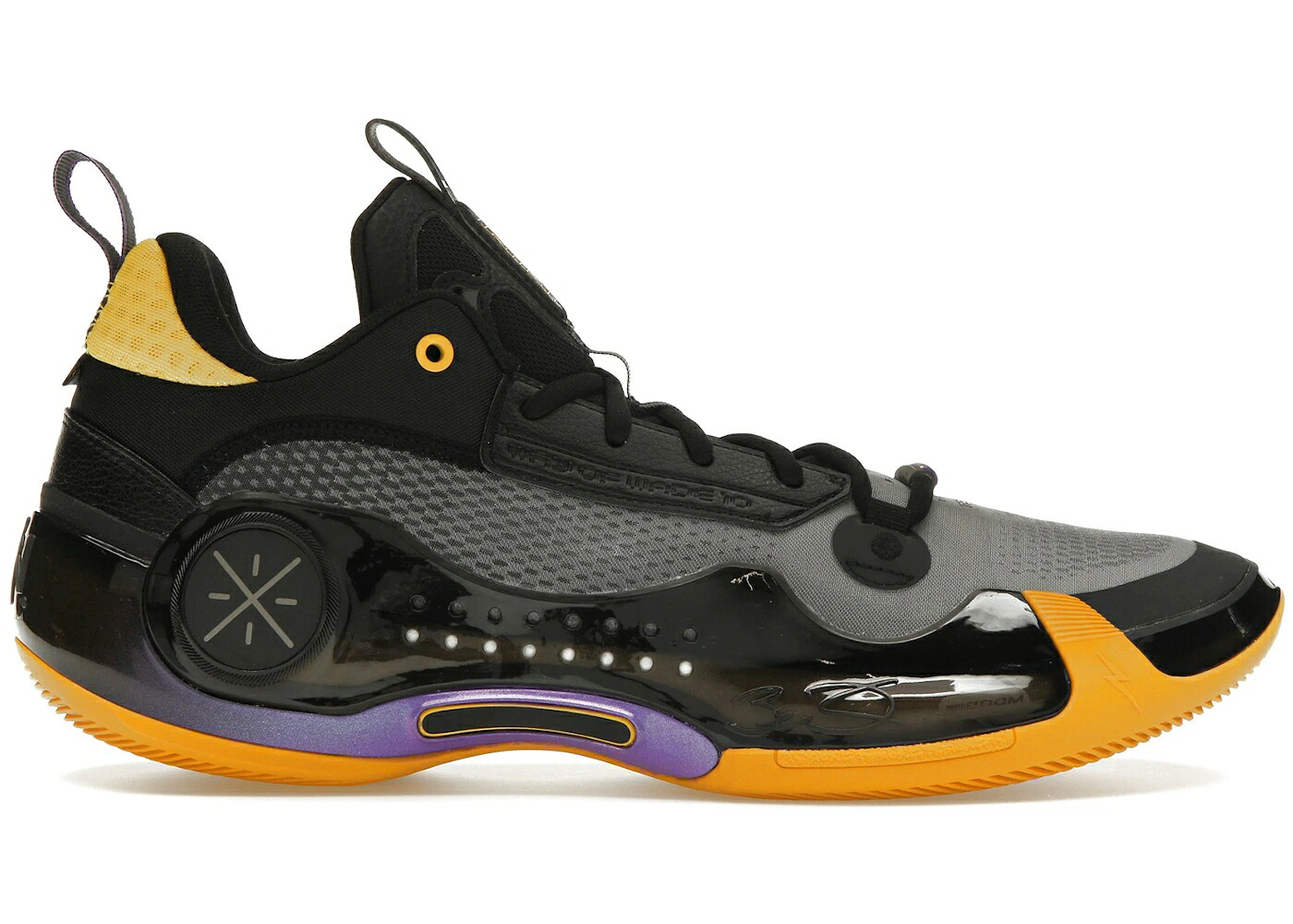 リーニン ウェイド レイカーズ 黒色 ブラック 黄色 イエロー 紫 パープル スニーカー メンズ LI-NING WAY OF WADE LOW 10 LAKERS AWAY / BLACK YELLOW PURPLE｜スニケス