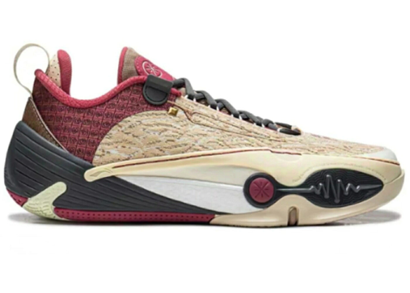 リーニン ウェイド シティ ベージュ ぶどう酒色 バーガンディー 黒いこと 黒いこと スニーカー メンズ LI-NING WADE ALL CITY 14 YEAR OF THE HORSE / BEIGE BURGUNDY BLACK