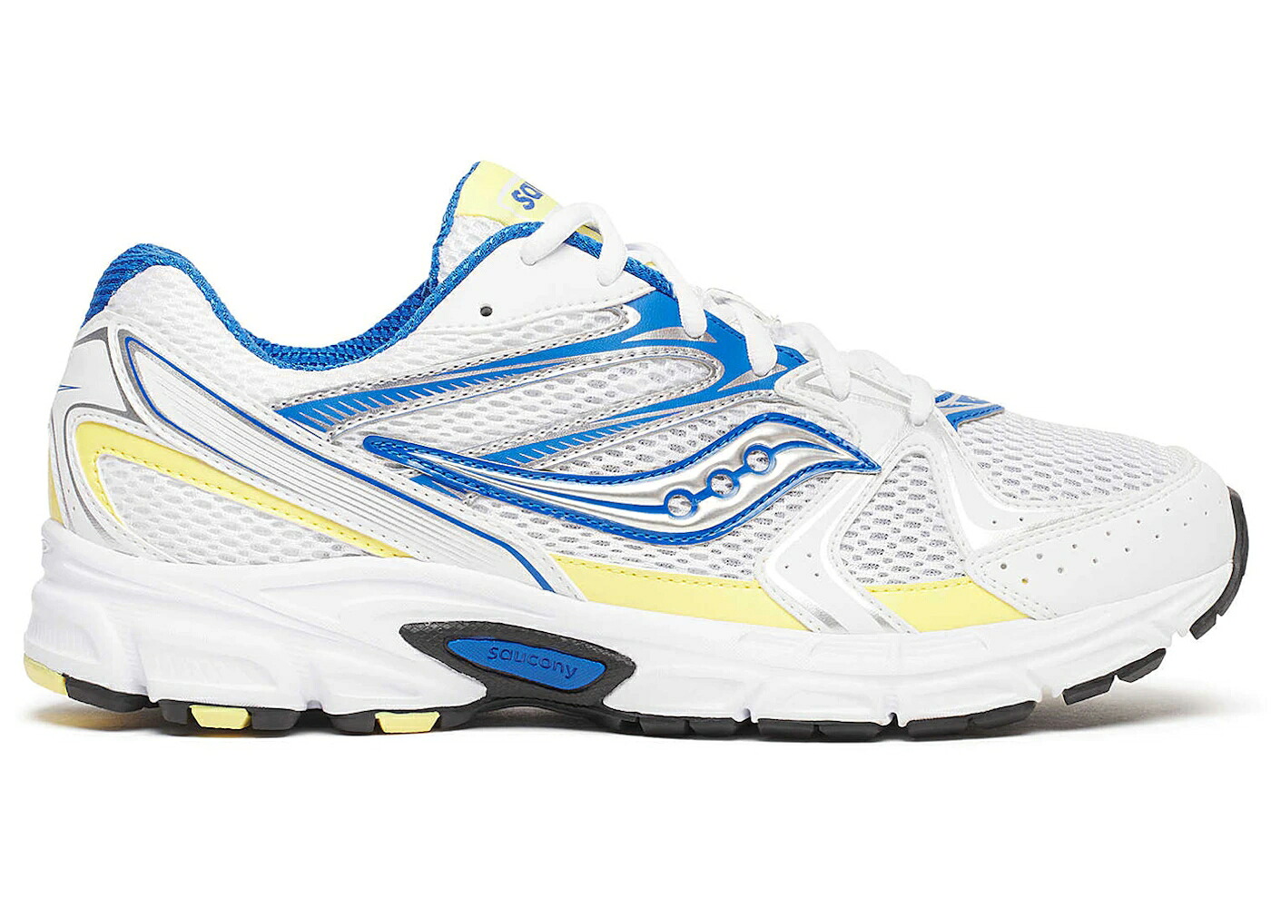 サッカニー 白いこと 白いこと 青味 青み 黄味がかった 黄色 スニーカー メンズ SAUCONY GRID RIDE MILLENNIUM WHITE BLUE YELLOW / WHITE BLUE YELLOW