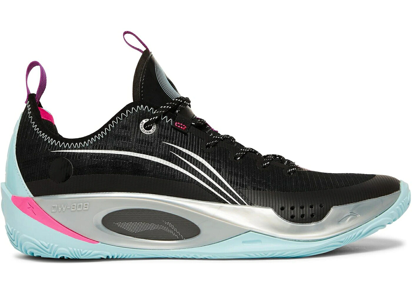 リーニン ウェイド 野球クラブ 黒いこと 黒いこと 青味 青み サクラ色 スニーカー メンズ LI-NING WADE 808 2 TEAM NO SLEEP / BLACK LIGHT BLUE PINK