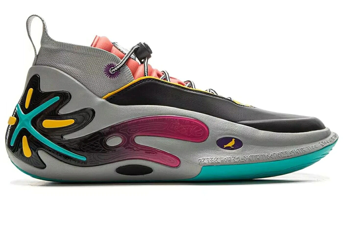 リーニン ウェイド ステープル 薄墨色 薄墨色 黒いこと 黒いこと アクア スニーカー メンズ LI-NING WAY OF WADE 11 STAPLE RETRO CARD / GREY BLACK AQUA
