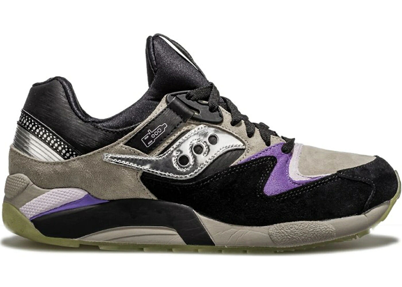 サッカニー 黒いこと 黒いこと 紫 パープル スニーカー メンズ SAUCONY GRID 9000 ORIGINATORS HESKICKS TURNTABLE / BLACK PURPLE LAVENDER