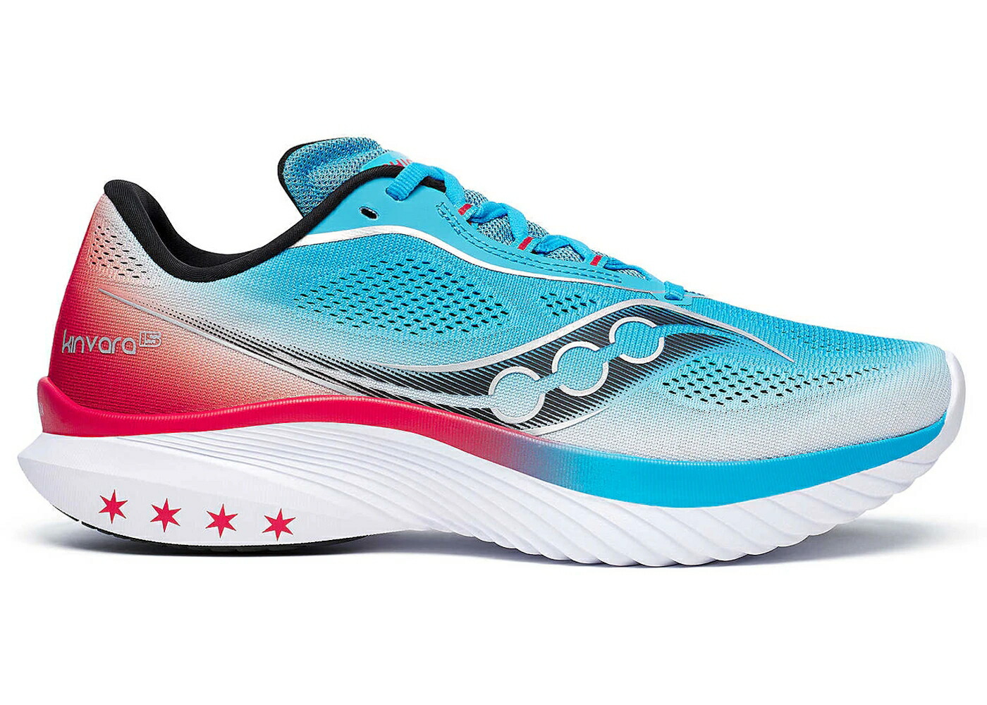 サッカニー 風の強い町 青み 青色 赤 赤いこと スニーカー メンズ SAUCONY KINVARA 15 CHICAGO / BLUE RED