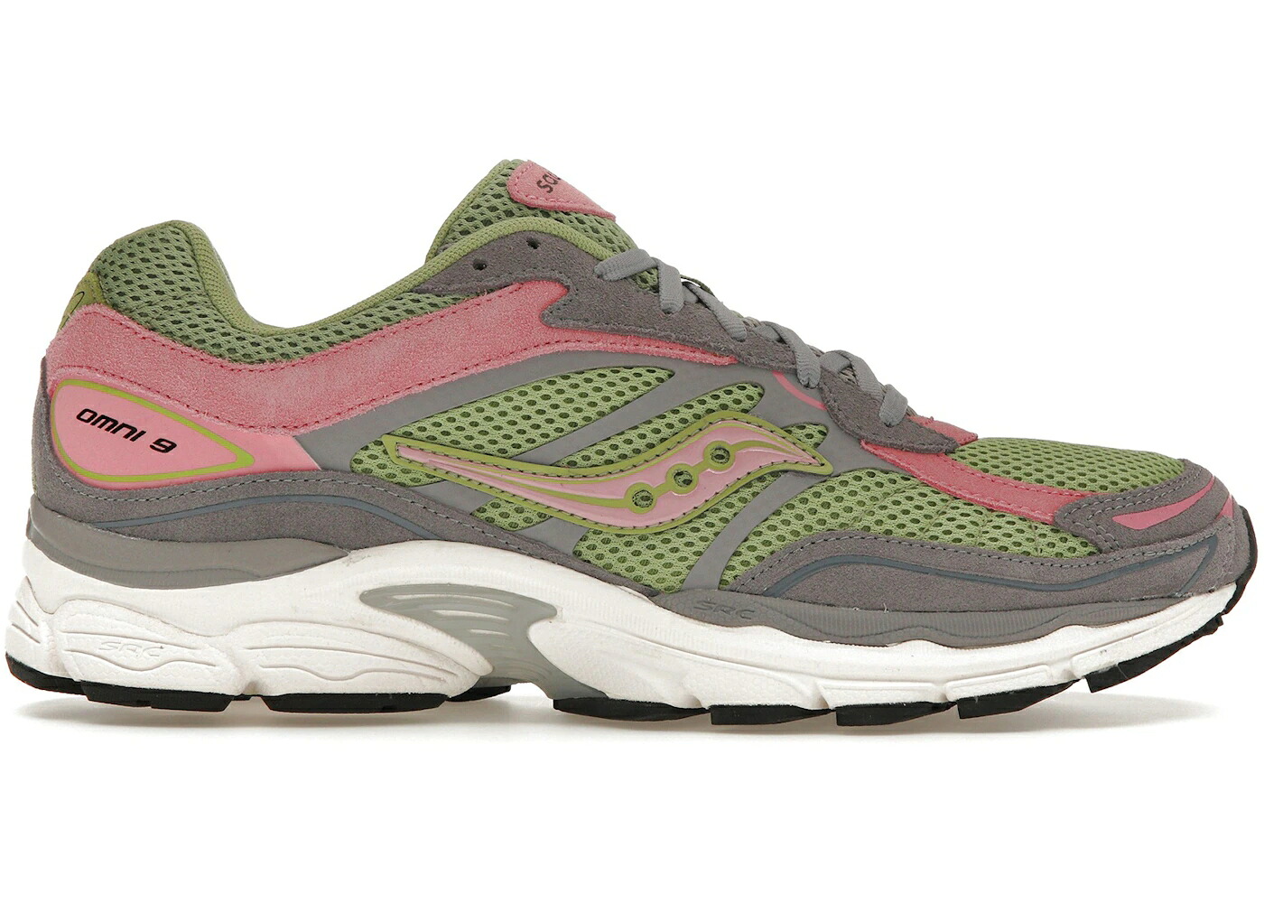 サッカニー 割り増し金 薄墨色 薄墨色 緑 緑であること サクラ色 スニーカー メンズ SAUCONY PROGRID OMNI 9 PREMIUM GREY GREEN PINK / GREY GREEN