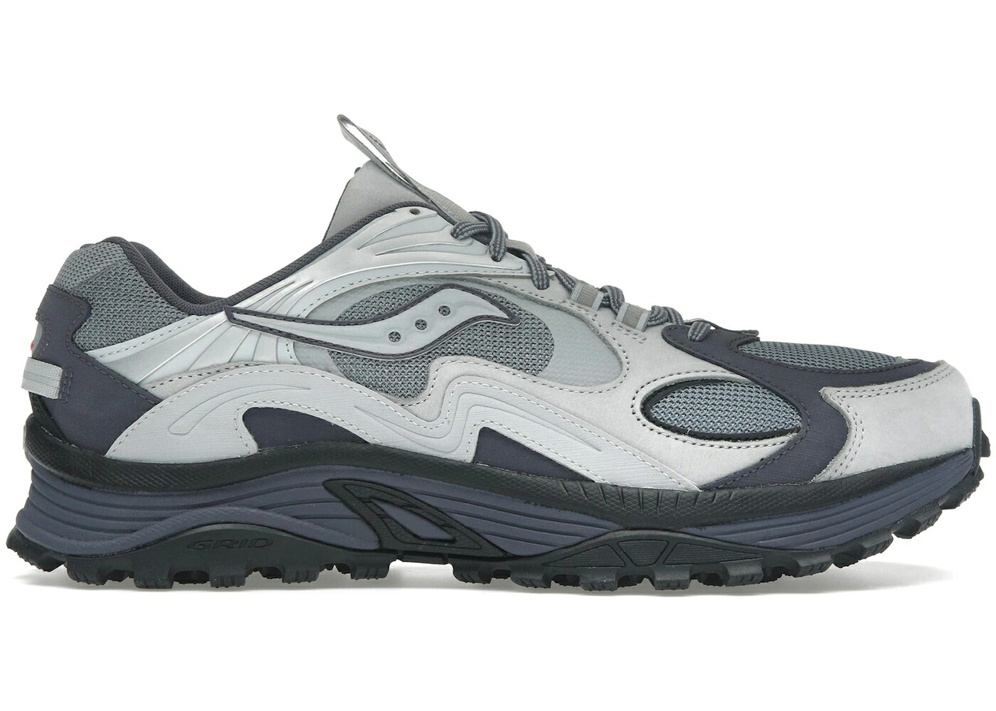サッカニー 雰囲気 薄墨色 薄墨色 しろがね色 しろがね色 スニーカー メンズ SAUCONY GRID AURA X GREY PACK SILVER / GREY SILVER