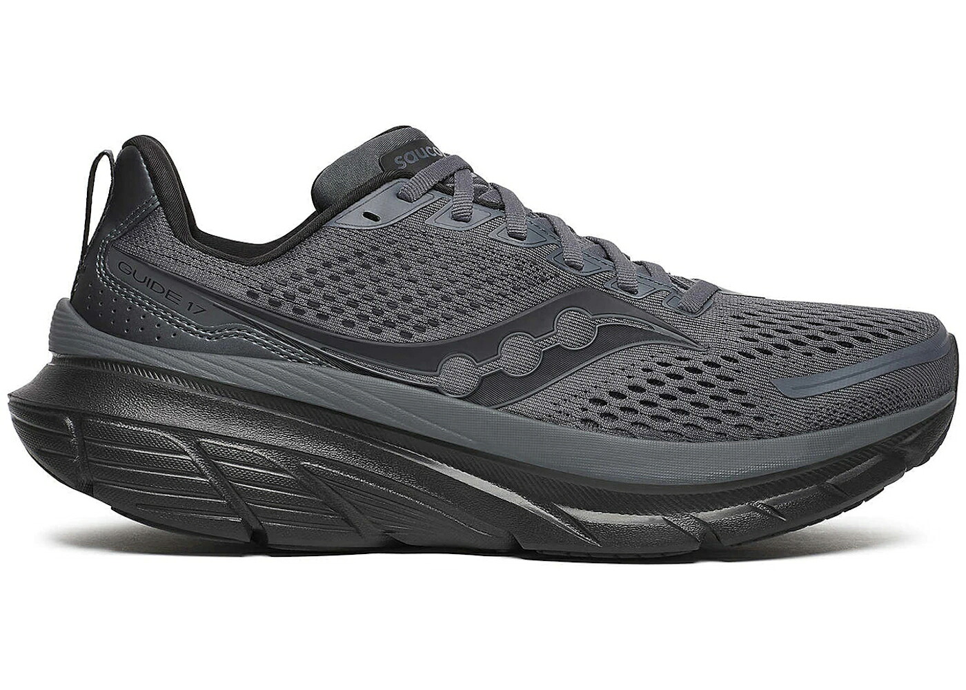 サッカニー 炭素 黒いこと 黒いこと スニーカー メンズ SAUCONY GUIDE 17 CARBON BLACK / CARBON BLACK