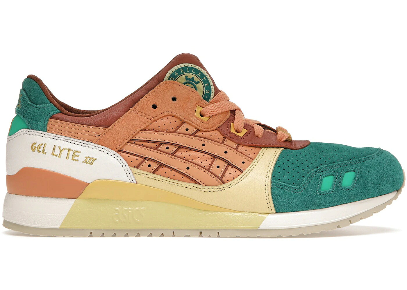 アシックス 先だつもの点火装置 急行列車 ゴールド スニーカー メンズ ASICS GEL-LYTE III 24 KILATES EXPRESS / SHADY GLADE GOLD EARTH