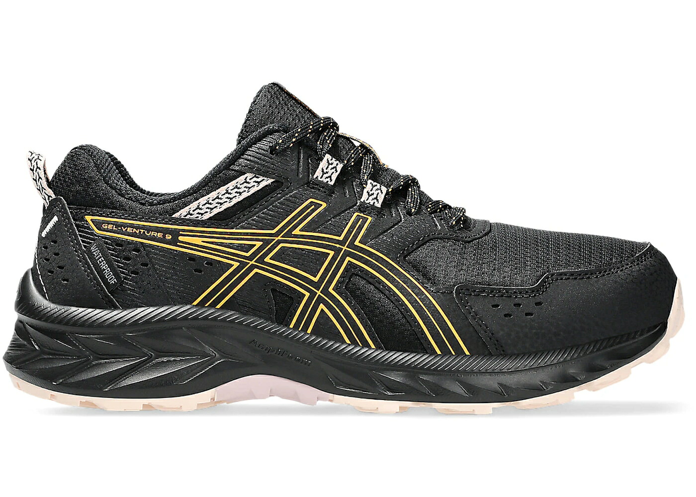 アシックス 黒色 ブラック スタジアム 橙 オレンジ WOMEN'S スニーカー レディース ASICS GEL-VENTURE 9 WATERPROOF BLACK STADIUM ORANGE (WOMEN'S) / BLACK STADIUM ORANGE