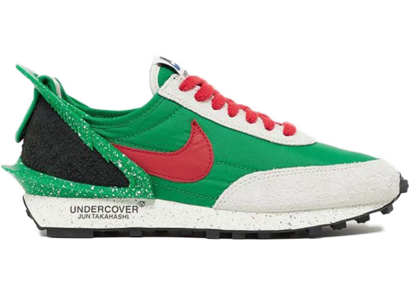 green and red nike shoes