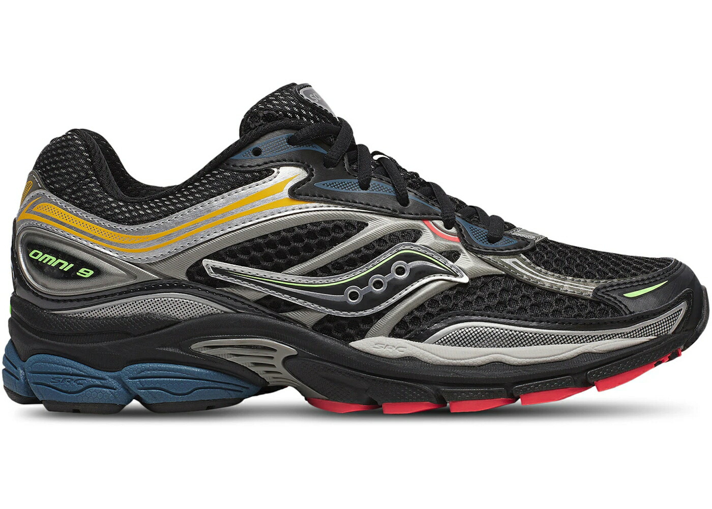 サッカニー 黒色 ブラック 銀色 シルバー スニーカー メンズ SAUCONY PROGRID OMNI 9 BLACK SILVER MULTI / BLACK MULTI