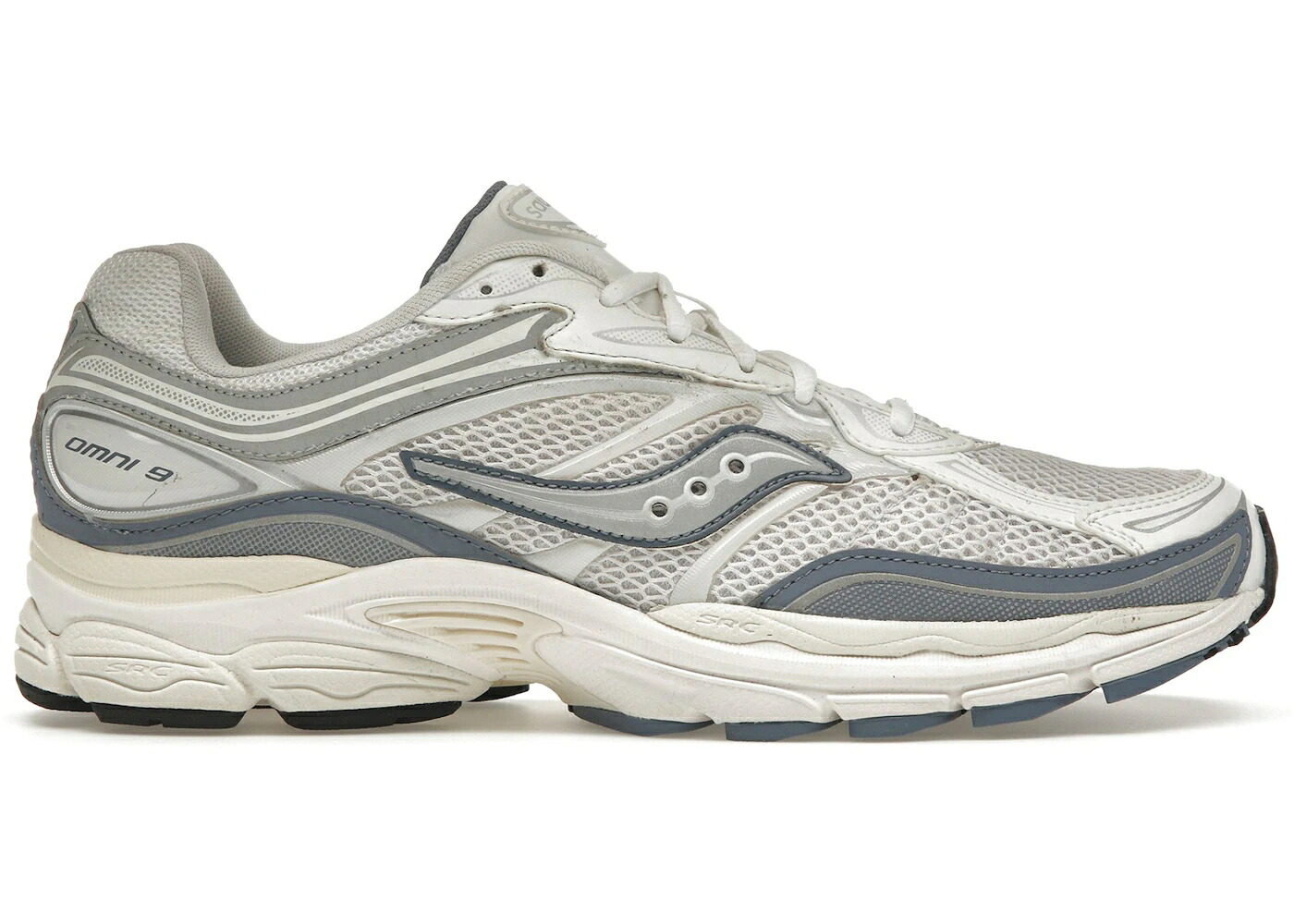 サッカニー 青色 ブルー アイボリー スニーカー メンズ SAUCONY PROGRID OMNI 9 TOMORROW, MEET YESTERDAY PACK BLUE / IVORY BLUE|スニケス
