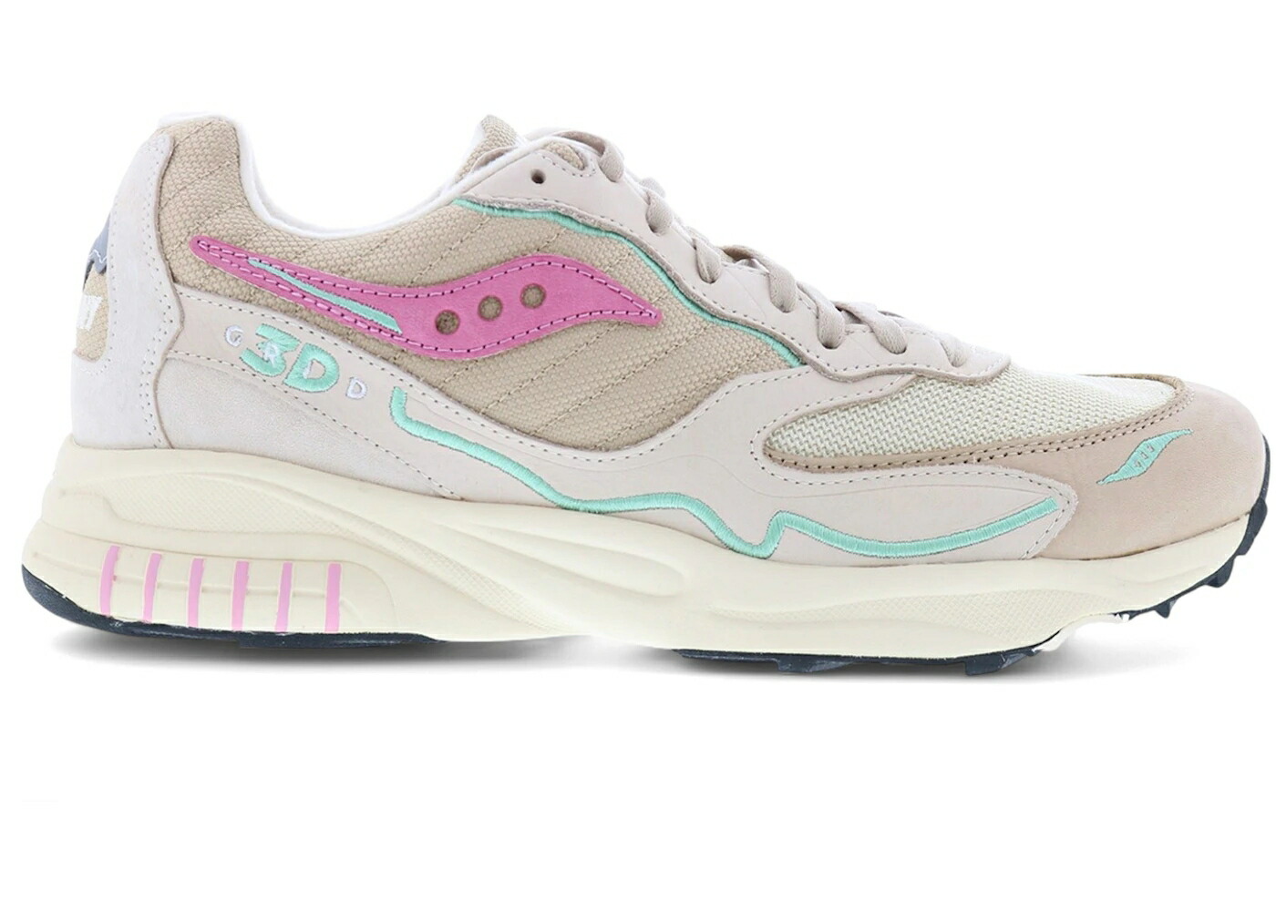 サッカニー ハリケイン 割り増し金 皮膚軟化剤 さくら色 スニーカー メンズ SAUCONY 3D GRID HURRICANE PREMIUM CREAM PINK / CREAM PINK メンズ靴-スニーカー