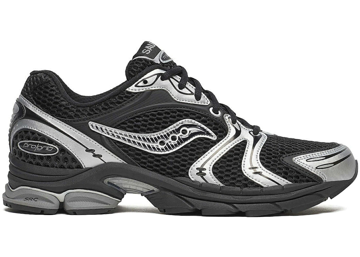 サッカニー 黒色 ブラック 銀色 シルバー スニーカー メンズ SAUCONY PROGRID TRIUMPH 4 BLACK SILVER / BLACK SILVER