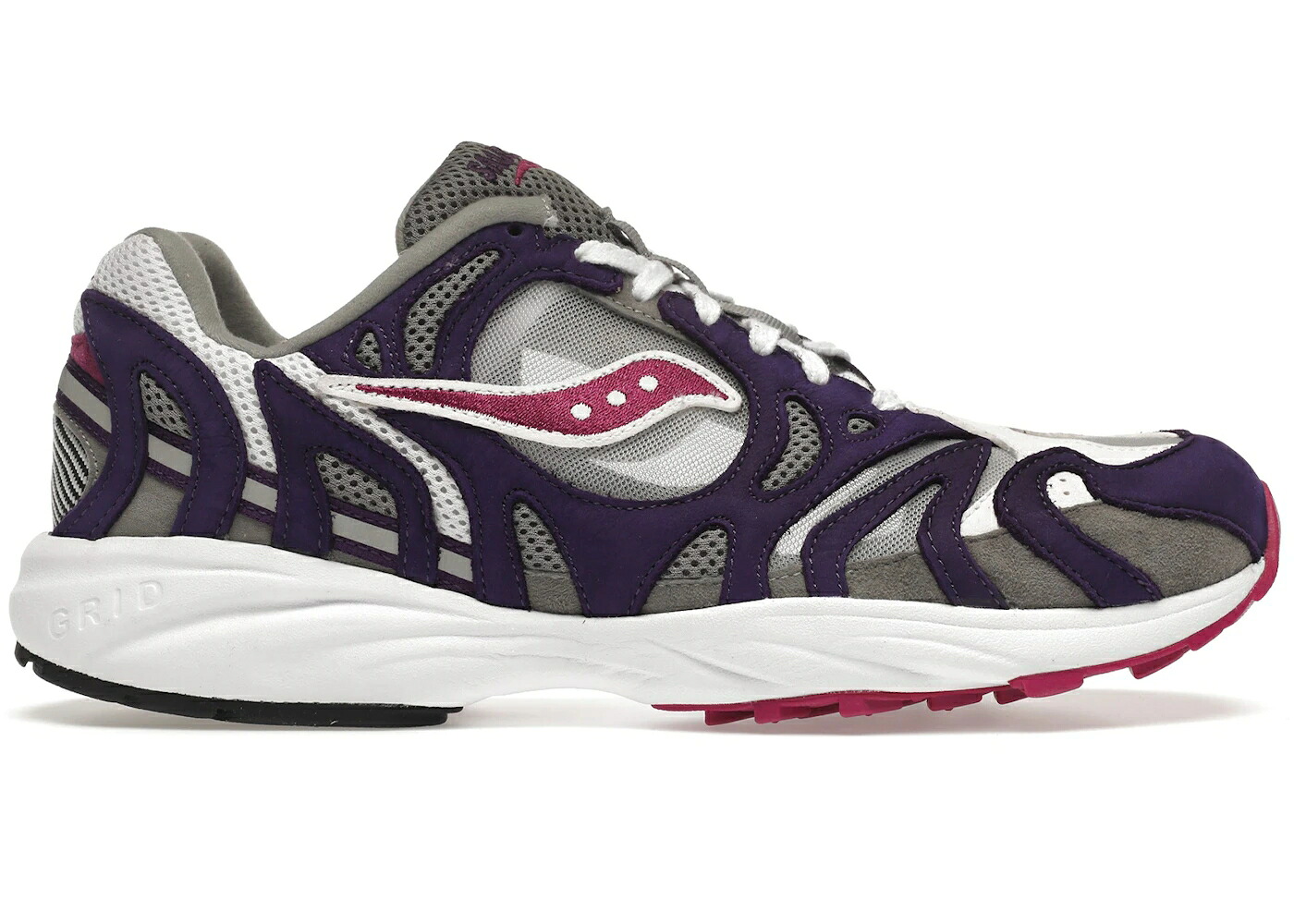 サッカニー 紫 パープル 白色 ホワイト 灰色 グレー スニーカー メンズ SAUCONY GRID AZURA 2000 PURPLE / WHITE PURPLE GREY｜スニケス