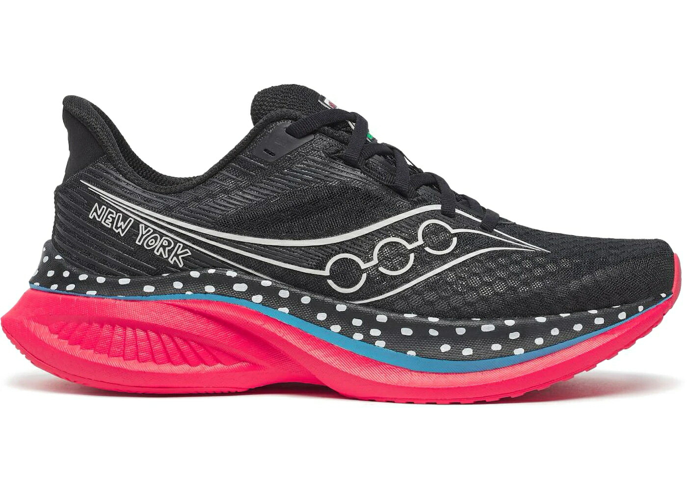 サッカニー スピード 黒色 ブラック 赤 レッド スニーカー メンズ SAUCONY ENDORPHIN SPEED 5 KEITH HARING NYC MARATHON / BLACK RED