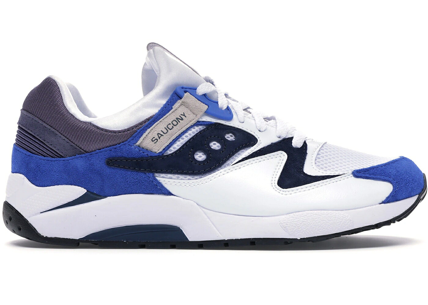 サッカニー 白いこと 白いこと 青み 青色 スニーカー メンズ SAUCONY GRID 9000 WHITE BLUE / WHITE BLUE