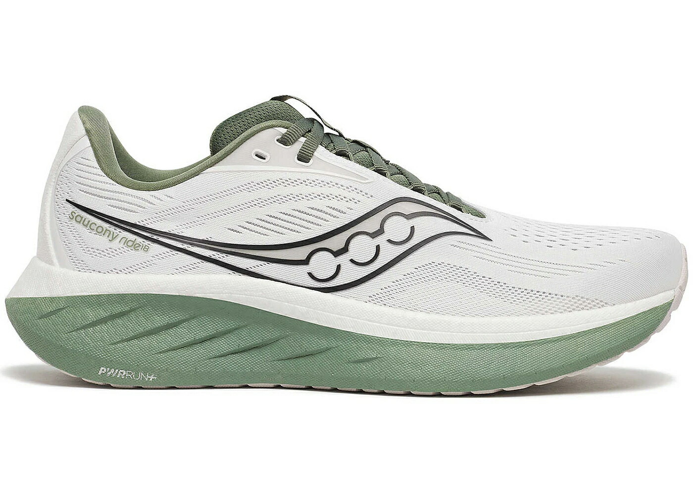 サッカニー 白いこと 白いこと スニーカー メンズ SAUCONY RIDE 18 WHITE OLIVINE / WHITE OLIVINE スニーカー-靴-メンズ靴
